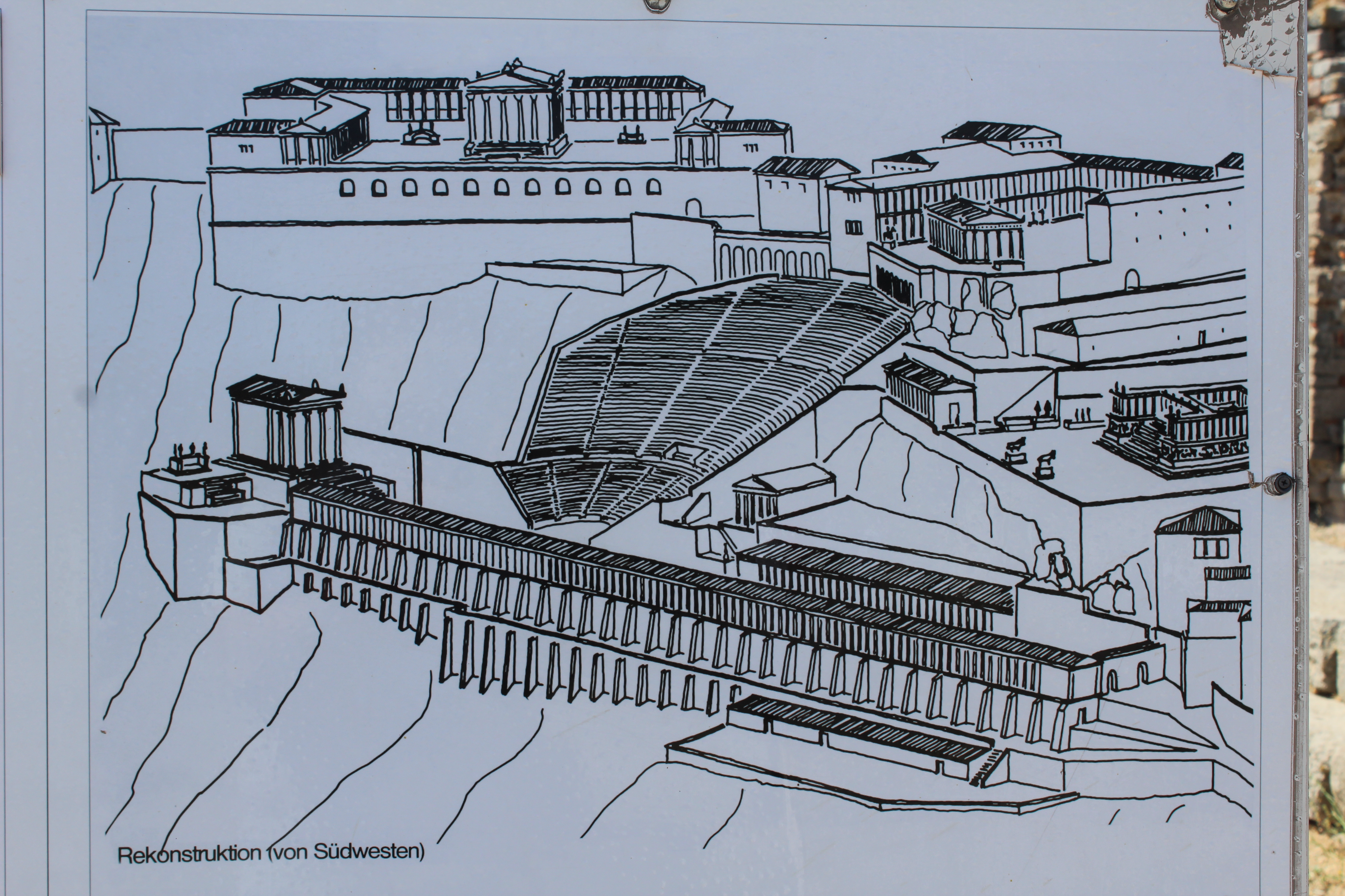 Ancient theater and temple at Pergamum