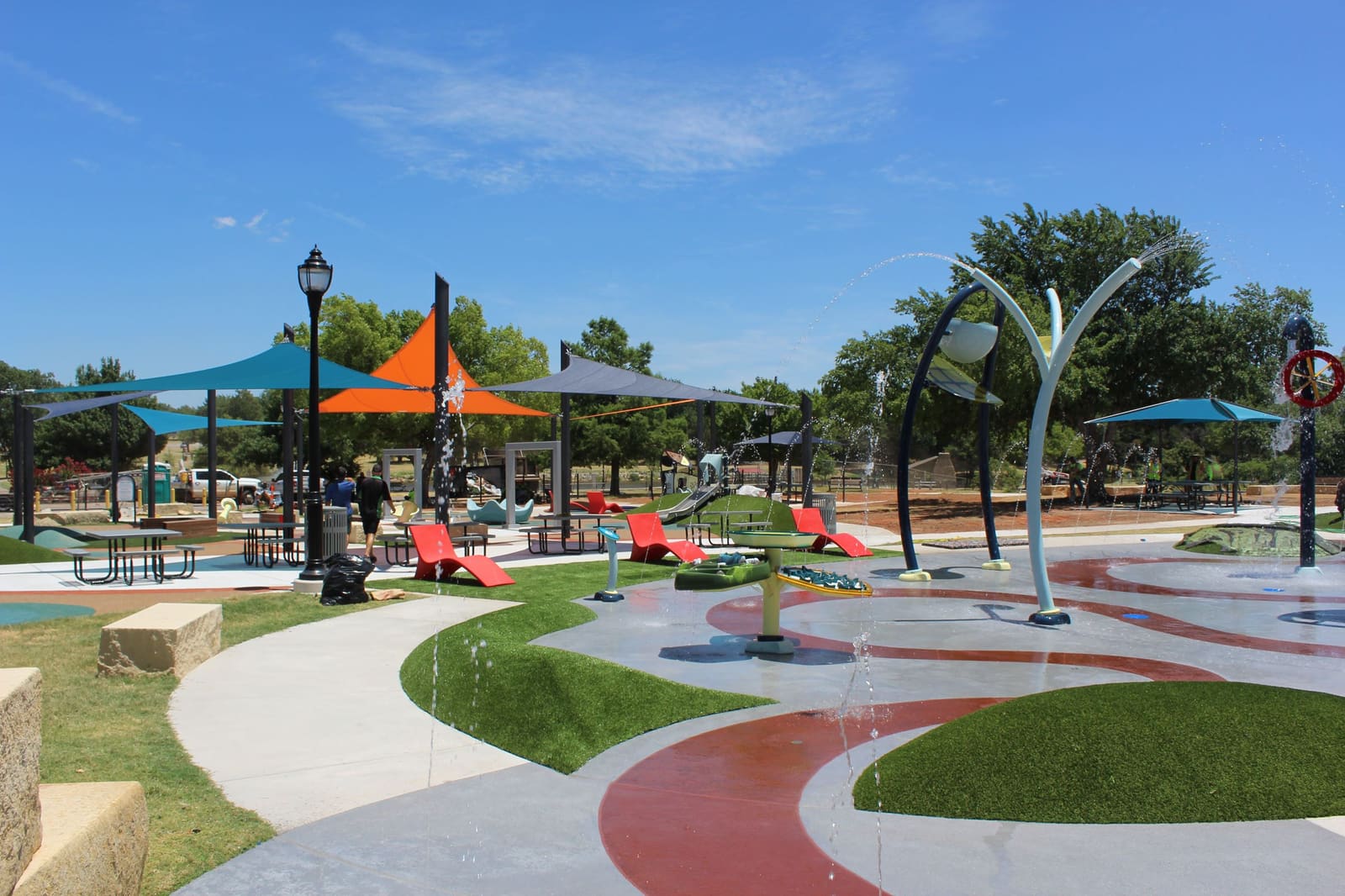 Freedom Trail Playground — splash pad and play area