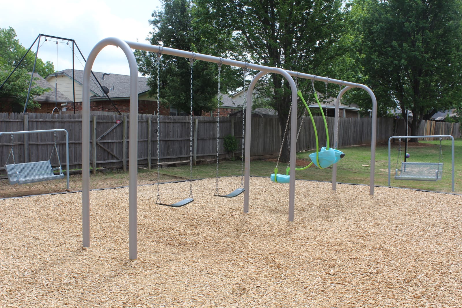 Greenbelt playground — tunnels and slides