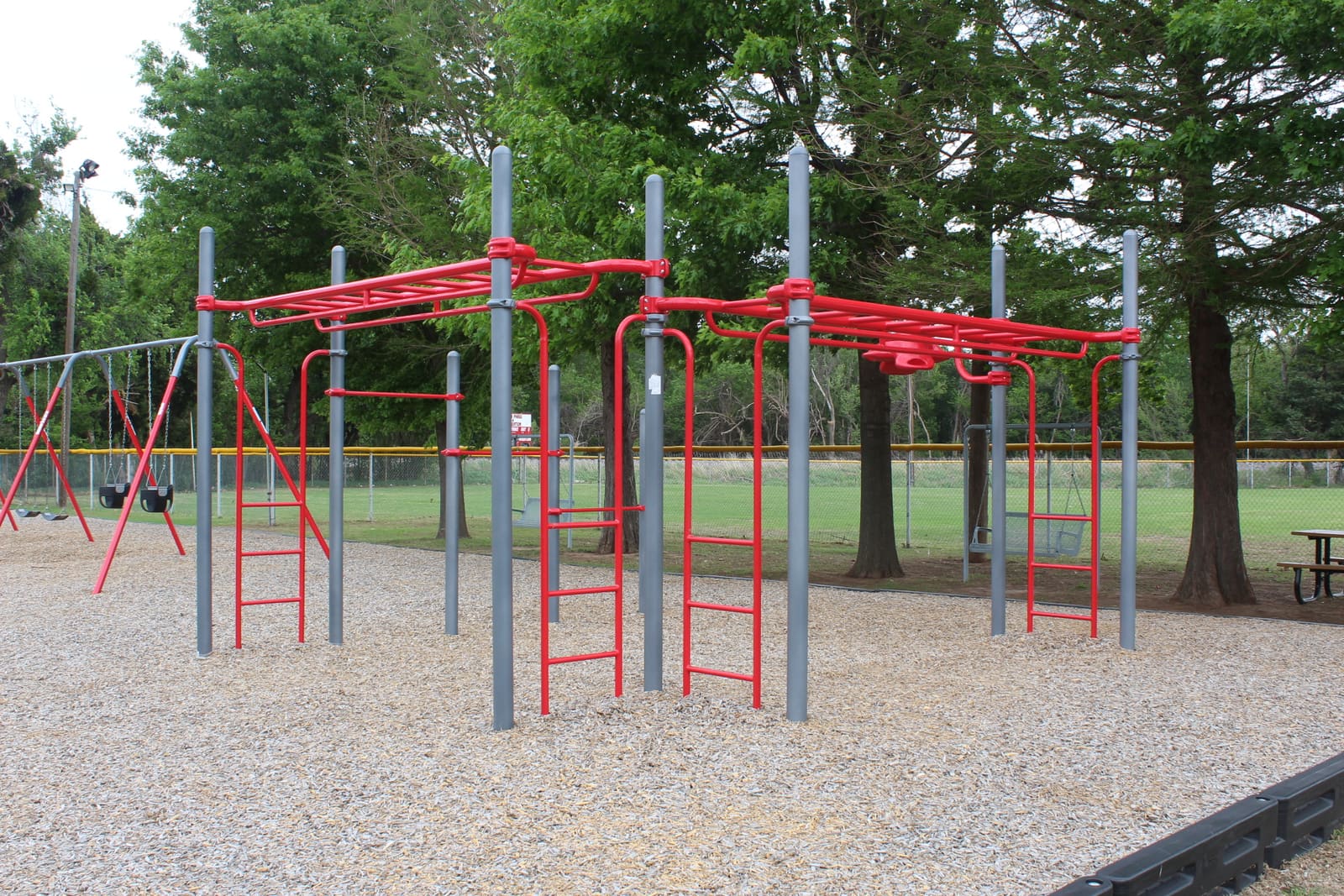 Hilcrest Park playground — swings and play structures