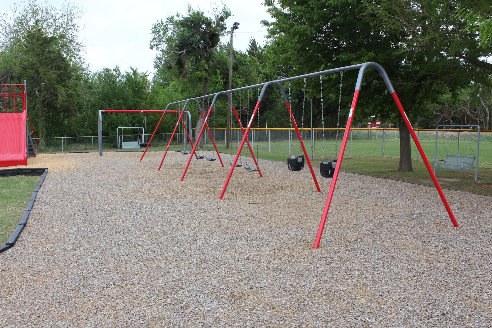 Hilcrest Park playground — climbing and slides