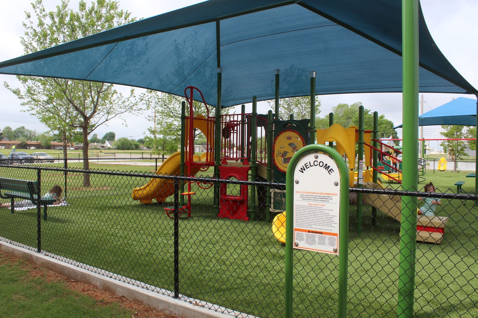 Lawn at the Library — play panels and climbing features