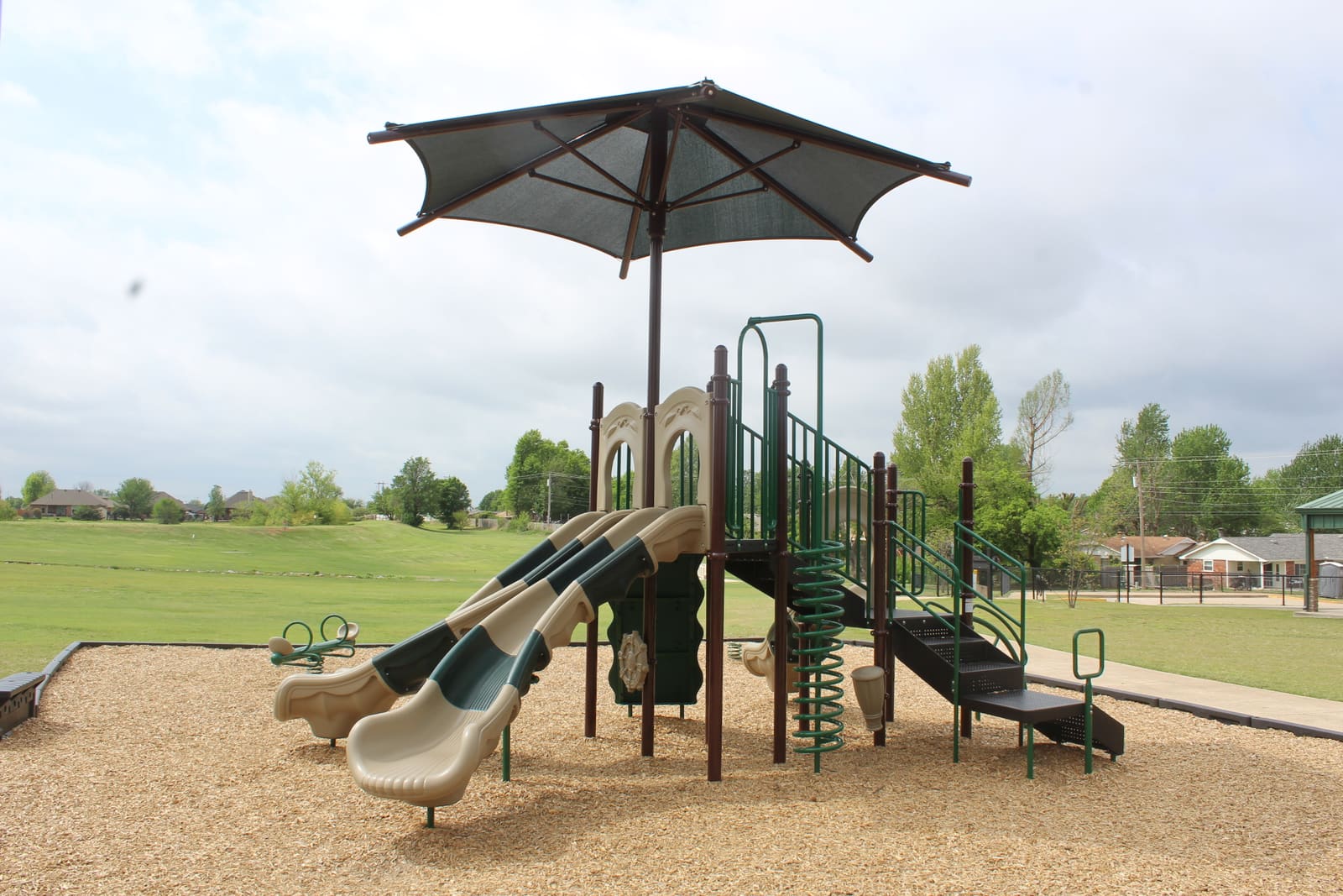 Welch Park playground — slides and climbing features